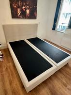 Boxspring Beige 160/200, Beige, Tweepersoons, Ophalen of Verzenden, Zo goed als nieuw