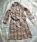 Burberry look lakjas ruitpatroon 112 cm lang mt S glansjas, Verzenden, Zo goed als nieuw
