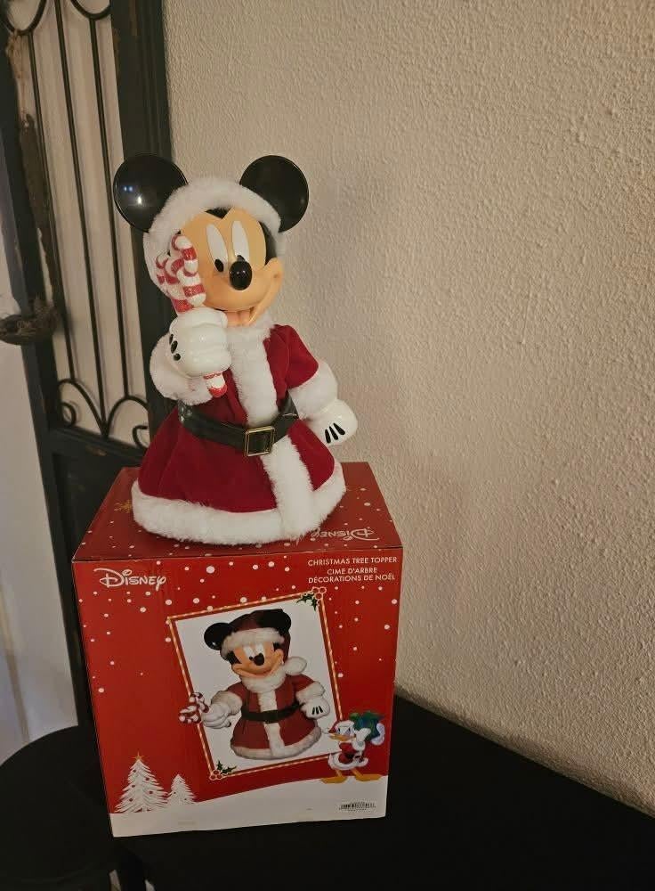 Disney Mickey mouse tree topper/kerstboompiek, Ophalen of Verzenden, Mickey Mouse, Beeldje of Figuurtje