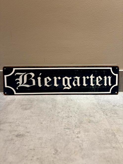 Mancave Bar Café Wanddecoratie metalen bordje Biergarten, Verzamelen, Merken en Reclamevoorwerpen, Zo goed als nieuw, Reclamebord