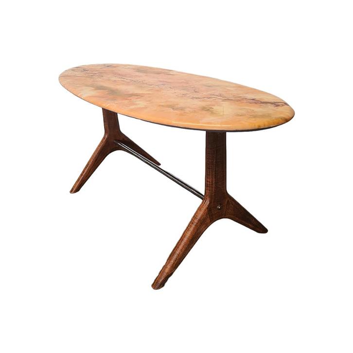 Vintage design ovale salontafel, Antiek en Kunst, Antiek | Meubels | Tafels, Ophalen