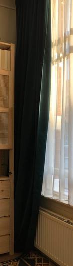 Donkergroene verduisterende gordijnen, Huis en Inrichting, Ophalen, Zo goed als nieuw, 100 tot 150 cm, 200 cm of meer