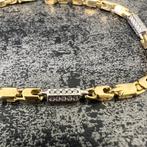 14 karaat gouden armband massief schakel monte carlo, Sieraden, Tassen en Uiterlijk, Armbanden, Ophalen of Verzenden, Zo goed als nieuw