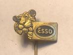 Metalen ESSO Stop een Tijger in je Tank Speld (Zwart)., Verzamelen, Speldjes, Pins en Buttons, Verzenden, Zo goed als nieuw, Merk