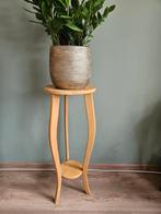 Plantenstandaard / plantentafel, hoog, licht hout, rond, Ophalen, Gebruikt