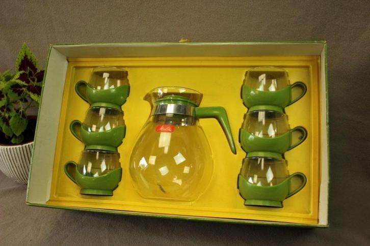 Retro Melitta thee set, Verzamelen, Retro, Huis en Inrichting, Ophalen of Verzenden
