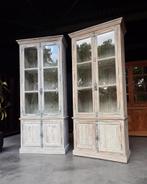 Franse vitrinekasten whitewash | sleetse Buffetkast #2171