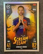 Topps MA 23/24    SCREAM TEAM    GONÇALO RAMOS    PSG, Hobby en Vrije tijd, Ophalen of Verzenden, Zo goed als nieuw, Meerdere plaatjes
