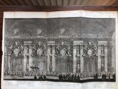 Ordre de la Procession pour la canonization Clement XI 1722, Antiek en Kunst, Kunst | Etsen en Gravures, Ophalen of Verzenden