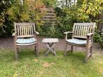 8 Teak Houten Tuinstoelen, Tuin en Terras, Ophalen, Gebruikt, Teakhout, Stapelbaar