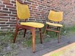 Set 2 v Teeffelen stoelen, vintage ‘60 design opknap stof, Ophalen, Gebruikt, Twee, Bruin