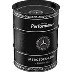 Mercedes Benz engine oil barrel reclame spaarpot van metaal, Verzamelen, Ophalen of Verzenden, Nieuw, Auto's