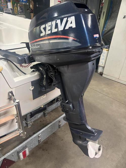 Selva ( yamaha) 15 pk viertakt lngstaart op knuppel, Watersport en Boten, Buiten- en Binnenboordmotoren, Gebruikt, Benzine, Buitenboordmotor