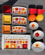 Servies set wit met rood geel oranje goud Schalen, kom, bord, Huis en Inrichting, Ophalen of Verzenden, Gebruikt, Overige stijlen