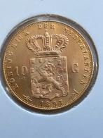 Gouden tientje 1897 parels los, Postzegels en Munten, Munten | Nederland, Goud, Koningin Wilhelmina, Ophalen of Verzenden, 10 gulden
