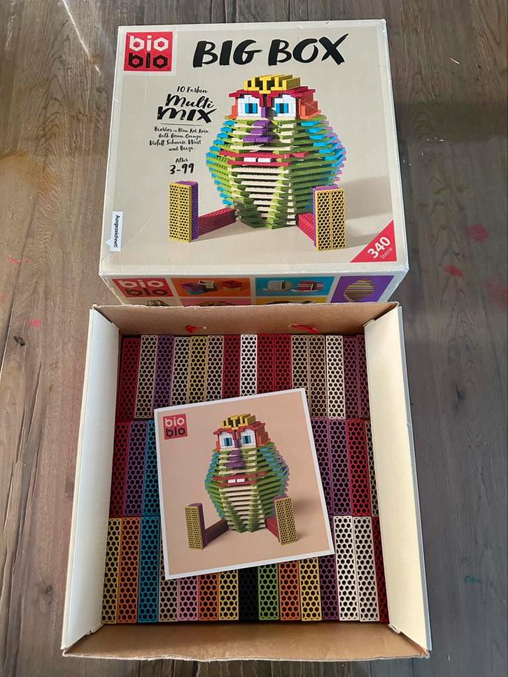 🌈 Bioblo Big Box multi mix Kapla bouwplankjes, Kinderen en Baby's, Speelgoed | Bouwstenen, Zo goed als nieuw, Overige merken