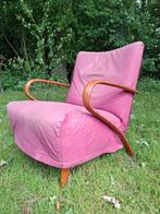 Vintage design Minotti fauteuil midcentury italian design, Huis en Inrichting, Fauteuils, Ophalen, Gebruikt, 75 tot 100 cm, Stof