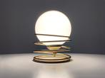 Vintage spiraallamp globe tafellamp seventies retro, Gebruikt, Ophalen of Verzenden, Seventies retro, Glas