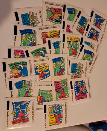 26 vintage stickers Roger Rabbit Hanuta serie Ferero chocola beschikbaar voor biedingen