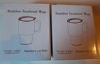 Stainless insulated mug (2x), Huis en Inrichting, Keuken | Servies, Ophalen of Verzenden, Zo goed als nieuw, Overige stijlen