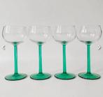 Luminarc zes 6 glazen groene voet roemer hoog, Verzamelen, Glas en Borrelglaasjes, Ophalen of Verzenden, Zo goed als nieuw, Overige typen