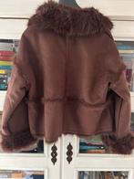 LUMINA suede-look jas bruin met fakefur mt M/L, Kleding | Dames, Maat 38/40 (M), Prato, Italie, LUMINA, Verzenden