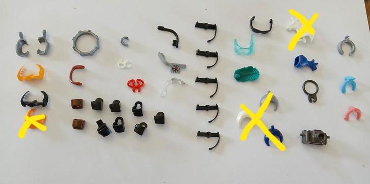 Losse onderdelen halsters, haarstijlen,brillen, horloge enz, Kinderen en Baby's, Speelgoed | Playmobil, Zo goed als nieuw, Los playmobil
