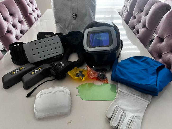 Speedglas 9100FX lashelm set, Doe-het-zelf en Verbouw, Laskappen, Gebruikt, Ophalen of Verzenden