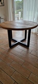 Mangohout eettafel 130cm, Huis en Inrichting, Tafels | Eettafels, Ophalen, Rond, Zo goed als nieuw, Vijf personen of meer