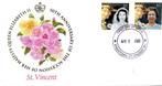 St. Vincent 2002..853 50 jr Koningin Elisabeth bloemen, Ophalen of Verzenden, Onbeschreven, Rest van de wereld
