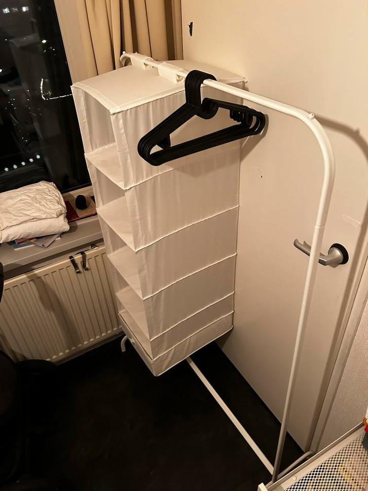 IKEA MULIG kledingrek + SKUBB opberger - Zo Goed Als Nieuw!, Huis en Inrichting, Kasten | Kledingkasten, Zo goed als nieuw, 150 tot 200 cm