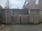 Gratis hout: houten Tuinkast / Containerberging (4 kliko's), Tuin en Terras, Bergingen en Tuinkasten, Ophalen, Gebruikt, Hout