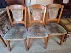 Vintage houten stoelen, Huis en Inrichting, Stoelen, Ophalen, Gebruikt, Bruin, Drie