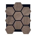 YourWalls Wandpaneel Heaxagon Walnut 62x76cm, Huis en Inrichting, Woonaccessoires | Wanddecoraties, Verzenden, ., Nieuw, .