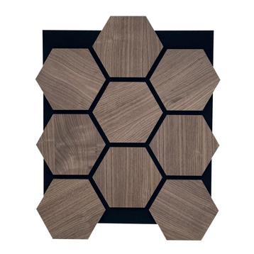 YourWalls Wandpaneel Heaxagon Walnut 62x76cm beschikbaar voor biedingen