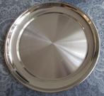 rond decoratiebord zilverkleurig metaal -30 cm, Huis en Inrichting, Woonaccessoires | Dienbladen, Ophalen of Verzenden, Zo goed als nieuw