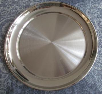 rond decoratiebord zilverkleurig metaal -30 cm beschikbaar voor biedingen