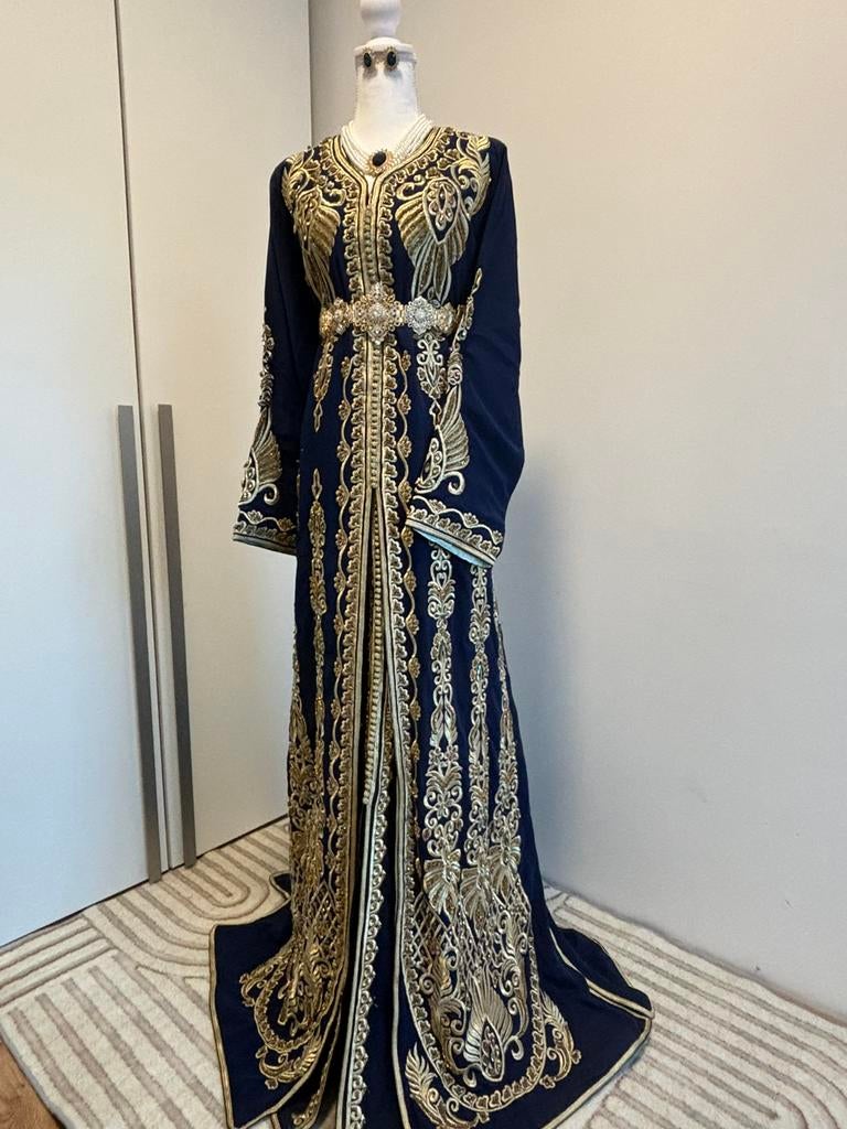 Takchita te HUUR, Kleding | Dames, Gelegenheidskleding, Ophalen, Overige typen, Blauw, Maat 46/48 (XL) of groter