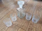 4 kristallen wiskey glazen met karaf, Antiek en Kunst, Antiek | Glas en Kristal, Ophalen of Verzenden