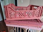 4 Vouwkratten 40x30x15 cm - Roze tinten, Doe-het-zelf en Verbouw, Kratten en Dozen, Ophalen of Verzenden