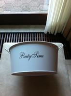 Metalen bak Party Time, Huis en Inrichting, Woonaccessoires | Kisten, Minder dan 50 cm, 50 tot 100 cm, Ophalen of Verzenden, Zo goed als nieuw