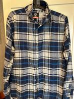 Blauw geruite blouse maat L, Kleding | Heren, Overhemden, Le Breve, Blauw, Ophalen of Verzenden, Zo goed als nieuw