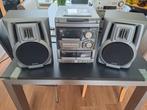 Aiwa stereotoren met 2 boxen. Dubbel cassettedeck, 3cddisc, Audio, Tv en Foto, Stereo-sets, Overige merken, Cassettedeck, Zo goed als nieuw