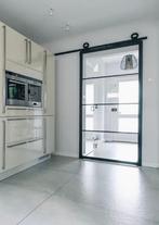 Stalen schuifdeur zwart, Ophalen, Gebruikt, 80 tot 100 cm, Binnendeur
