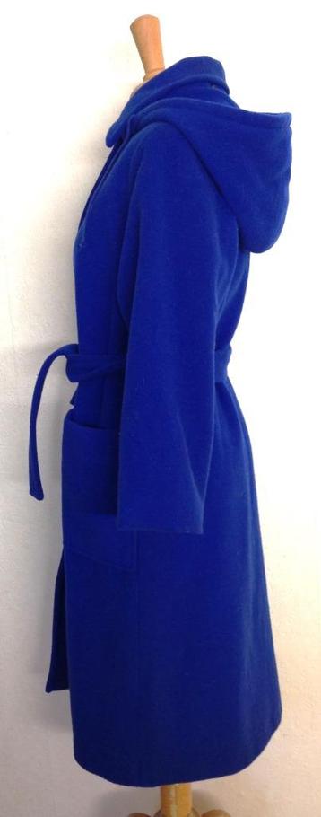 Mooie handgemaakte blauwe wollen jas met capuchon! M  beschikbaar voor biedingen