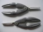 2 kreeftentangen, kreeftenkrakers, Ophalen of Verzenden, Zo goed als nieuw, Rvs of Chroom, Vaatwasserbestendig