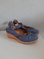 Footnotes blauwe schoenen met sleehak maat 37 G, Gedragen, Footnotes, Blauw, Ophalen of Verzenden
