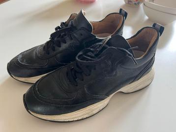 VIA VAI Zwarte Leren Sneakers Maat 39 beschikbaar voor biedingen