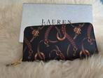 Ralph Lauren Black Leather Continental Wallet Nieuw, Overige merken, Zwart, Nieuw, Ophalen of Verzenden
