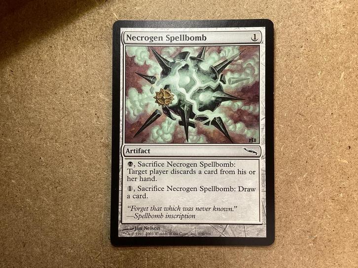 1x Necrogen Spellbomb [216/306] (Excellent), Hobby en Vrije tijd, Verzamelkaartspellen | Magic the Gathering, Zo goed als nieuw